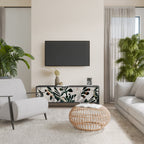 VERDURE FORMATION 3-Door TV Stand in Black Finish