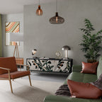 VERDURE FORMATION 3-Door TV Stand in Black Finish