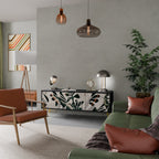 VERDURE FORMATION 3-Door TV Stand in Black Finish