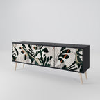 VERDURE FORMATION 3-Door TV Stand in Black Finish