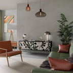 VERDURE FORMATION 3-Door TV Stand in Black Finish