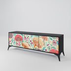 FUNGUS FANTASY 3-Door TV Stand in Black Finish