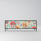 FUNGUS FANTASY 3-Door TV Stand in Black Finish