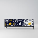 CITRUS SVART OCH VITT 3-dörrars TV-bänk i svart finish