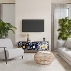 CITRUS SVART OCH VITT 3-dörrars TV-bänk i svart finish