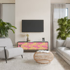 SKATEBOARD ARTISTRY 3-Door TV Stand in Black Finish