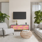 SKATEBOARD ARTISTRY 3-Door TV Stand in Black Finish