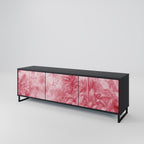 SWEET TROPICS 3-Door TV Stand in Black Finish