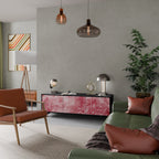 SWEET TROPICS 3-Door TV Stand in Black Finish