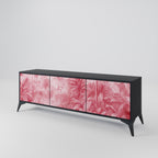 SWEET TROPICS 3-Door TV Stand in Black Finish