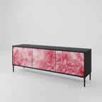 SWEET TROPICS 3-Door TV Stand in Black Finish