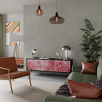 SWEET TROPICS 3-Door TV Stand in Black Finish