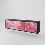 SWEET TROPICS 3-Door TV Stand in Black Finish