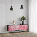 SWEET TROPICS 3-Door TV Stand in Black Finish