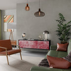 SWEET TROPICS 3-Door TV Stand in Black Finish