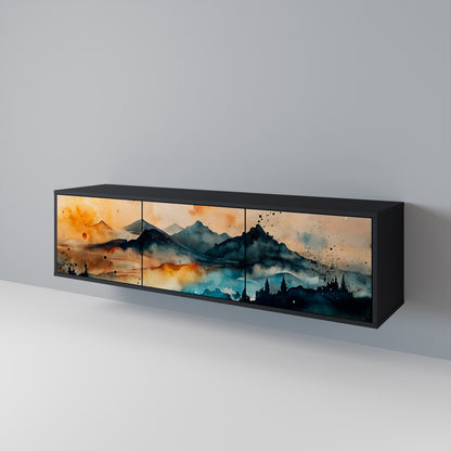 OMINOUS MOUNTAINS TV-bänk med 3 dörrar