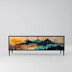 OMINOUS MOUNTAINS 3-Door TV Stand in Black Finish