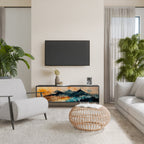 OMINOUS MOUNTAINS 3-Door TV Stand in Black Finish