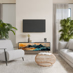 OMINOUS MOUNTAINS 3-Door TV Stand in Black Finish