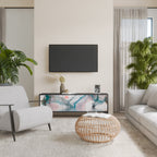 VELVET CROSSING 3-dörrars TV-bänk i svart finish