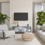 VELVET CROSSING 3-dörrars TV-bänk i svart finish