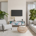 VELVET CROSSING 3-dörrars TV-bänk i svart finish