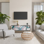 VELVET CROSSING 3-dörrars TV-bänk i svart finish