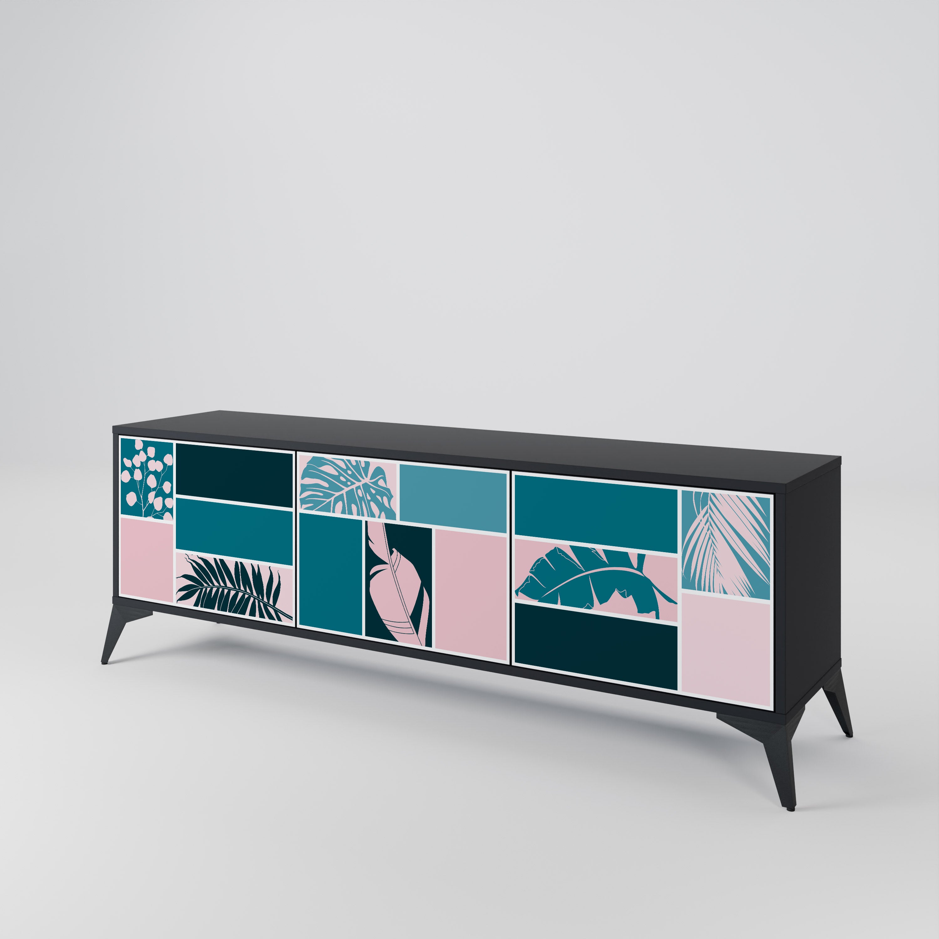 COMBINATION OF SHAPES TV-bänk med 3 dörrar