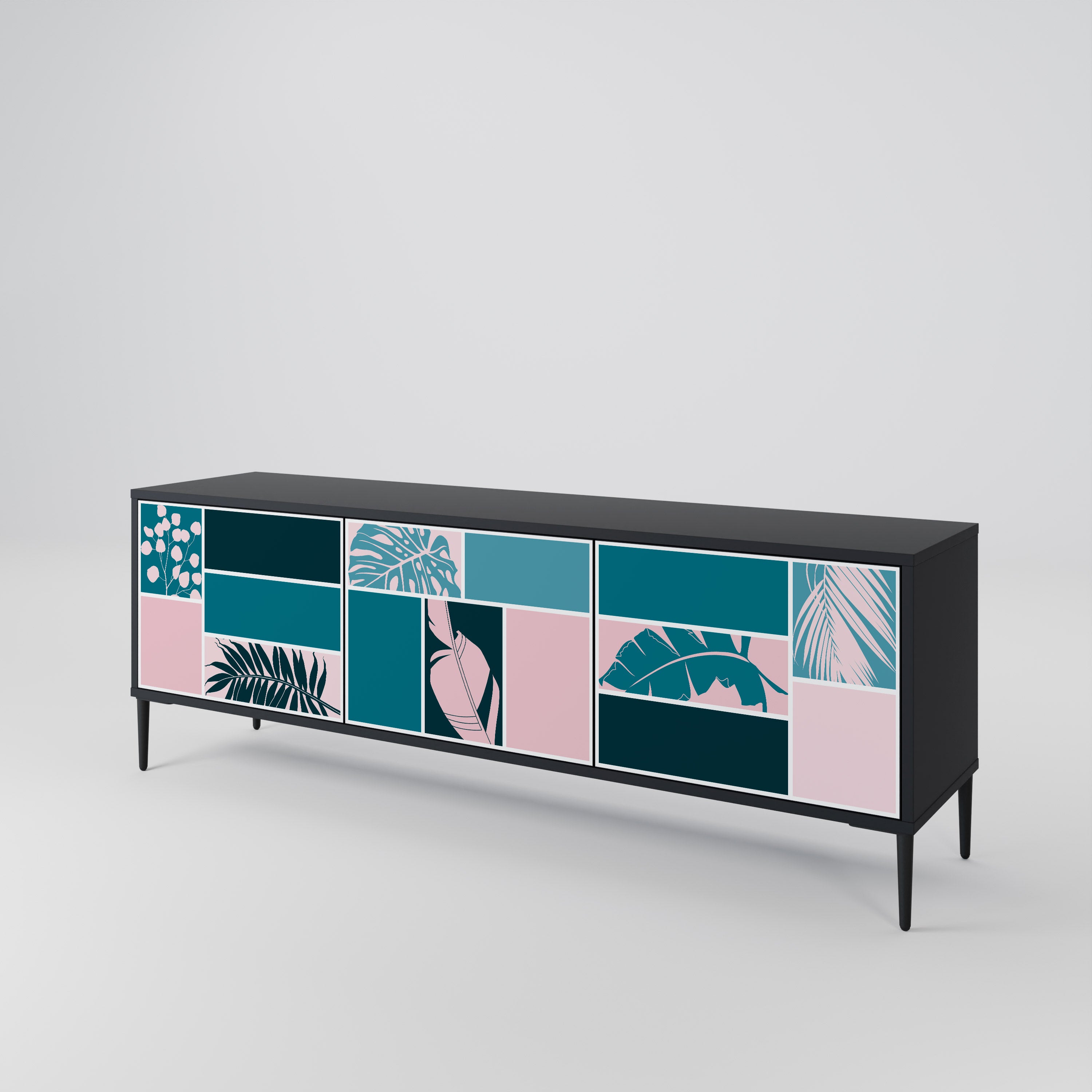 COMBINATION OF SHAPES TV-bänk med 3 dörrar