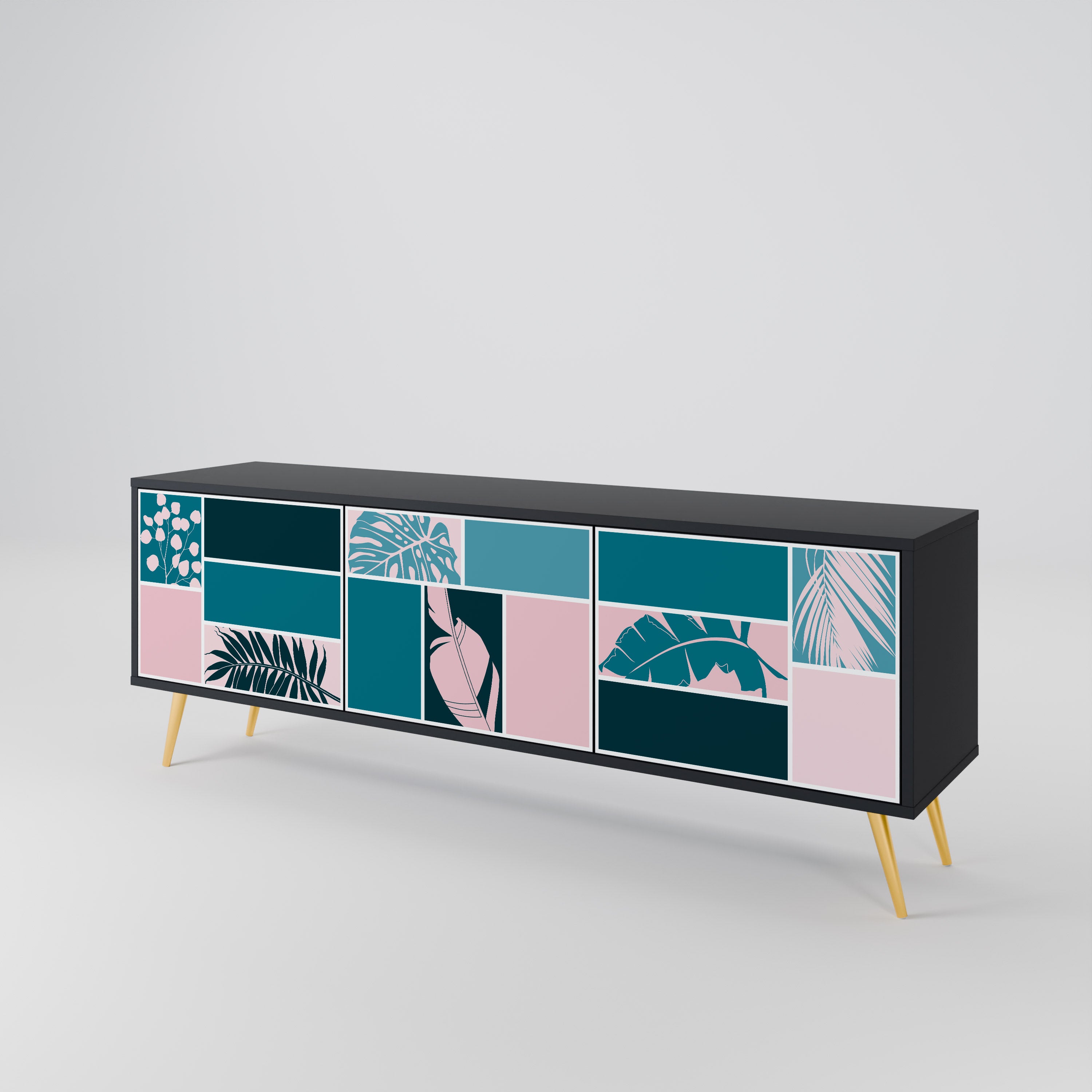 COMBINATION OF SHAPES TV-bänk med 3 dörrar