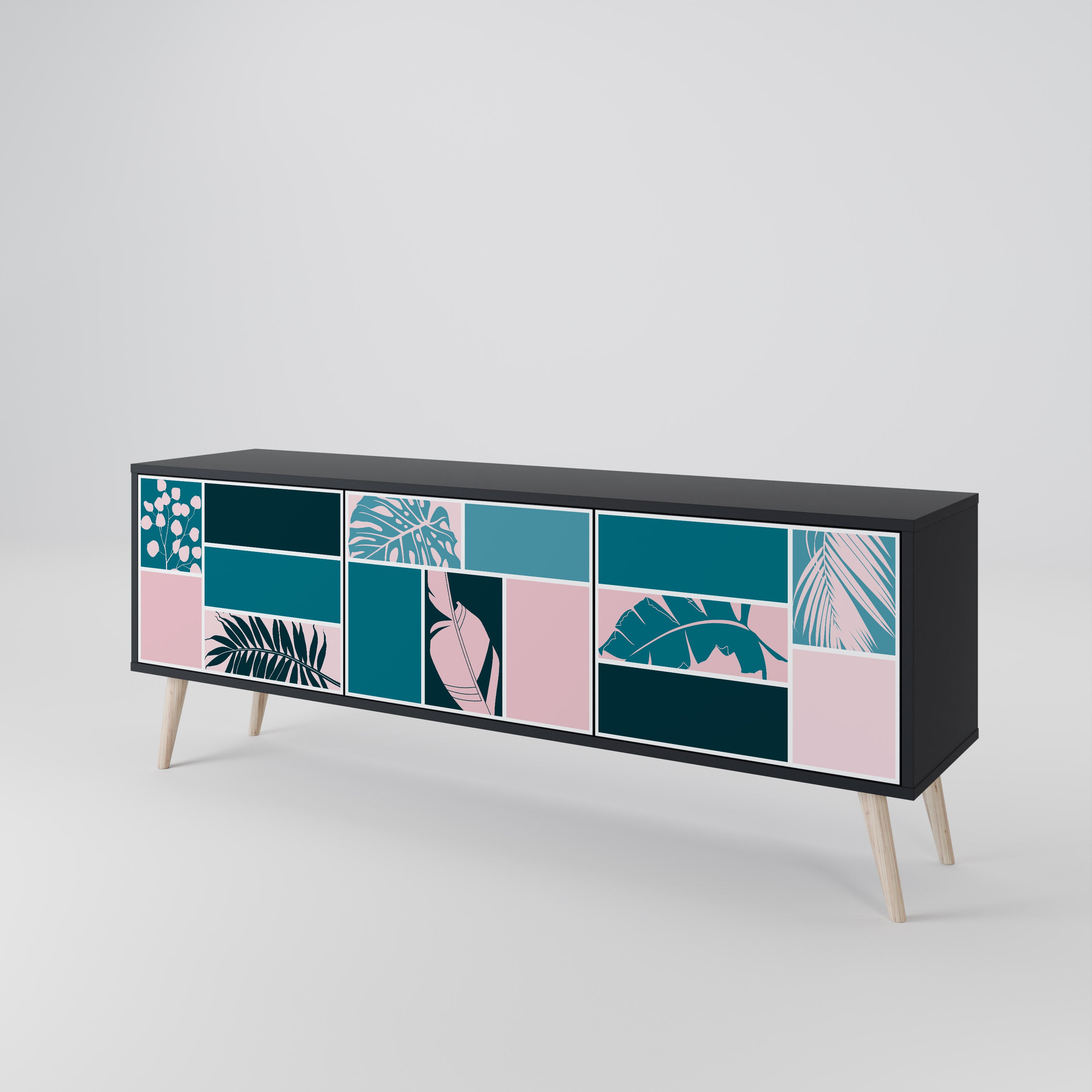 COMBINATION OF SHAPES TV-bänk med 3 dörrar