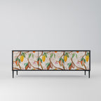 COCOA FRUITS 3-Door TV Stand in Black Finish