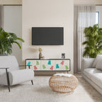 GUMMY BEARS 3-Door TV Stand in Black Finish