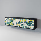 LEMON TREE 3-Door TV Stand in Black Finish