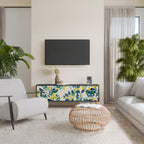 LEMON TREE 3-Door TV Stand in Black Finish