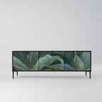 ROYAL GREEN 3-Door TV Stand in Black Finish