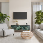 ROYAL GREEN 3-Door TV Stand in Black Finish