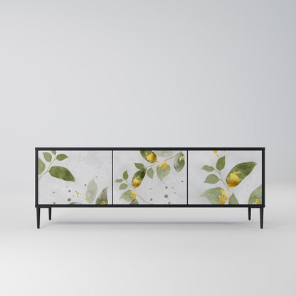 ELEGANT BOTANICS 3-dörrars TV-bänk i svart finish