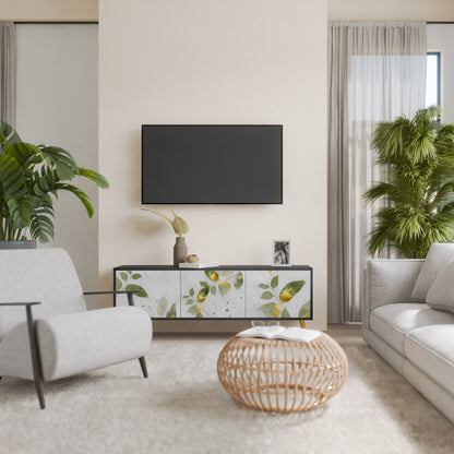 ELEGANT BOTANICS 3-dörrars TV-bänk i svart finish