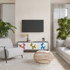 CHILDHOOD MEMORY 3-Door TV Stand in Black Finish