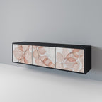 AUTUMN FRAGILITY 3-Door TV Stand in Black Finish