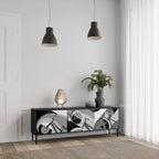 BIKE ENERGY 3-Door TV Stand in Black Finish