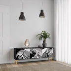 BIKE ENERGY 3-Door TV Stand in Black Finish