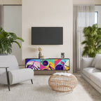 BIKE DREAMS 3-Door TV Stand in Black Finish