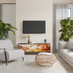 TRACES OF AUTUMN 3-Door TV Stand in Black Finish