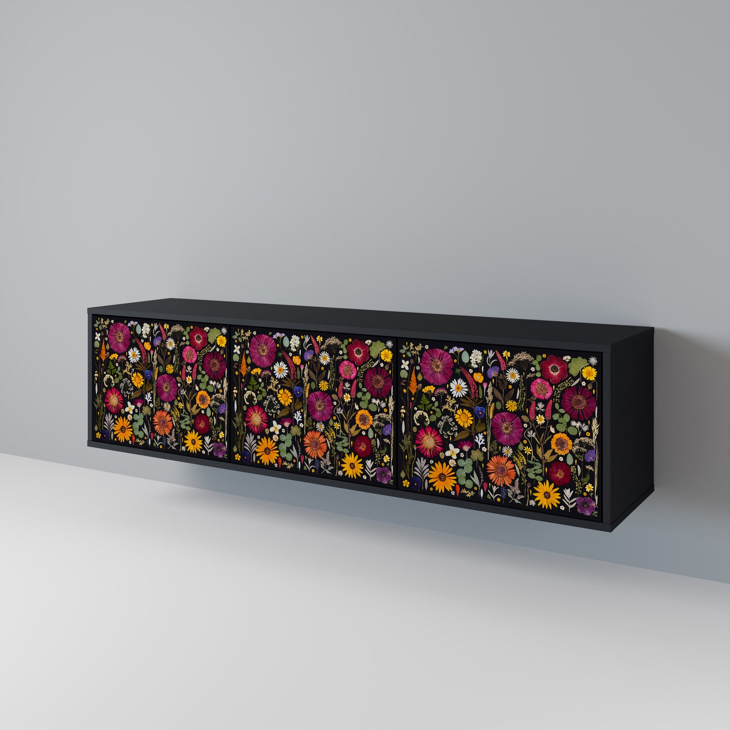 MIDNIGHT GARDEN 3-Door TV Cabinet