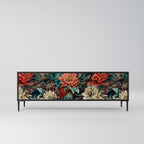 SPROUTING GRACE 3-Door TV Stand in Black Finish