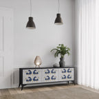 MAJESTIC STEED 3-Door TV Stand in Black Finish