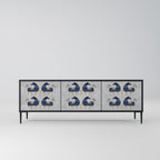 MAJESTIC STEED 3-Door TV Stand in Black Finish