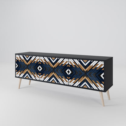 ARTFUL GEOMETRY TV-bänk med 3 dörrar